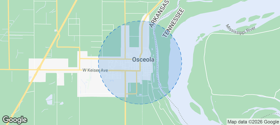 Osceola Airbnb map